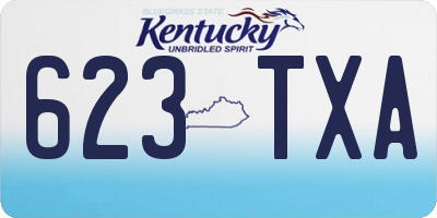 KY license plate 623TXA