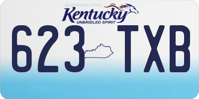 KY license plate 623TXB