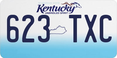 KY license plate 623TXC