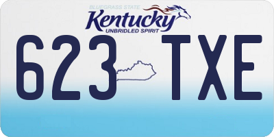 KY license plate 623TXE
