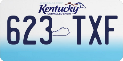 KY license plate 623TXF