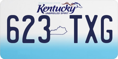 KY license plate 623TXG