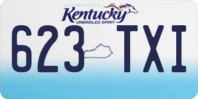 KY license plate 623TXI
