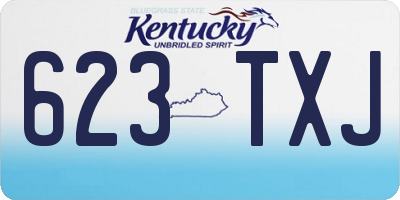 KY license plate 623TXJ
