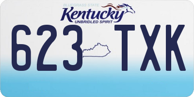 KY license plate 623TXK