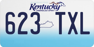 KY license plate 623TXL