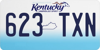 KY license plate 623TXN