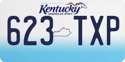 KY license plate 623TXP