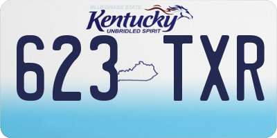 KY license plate 623TXR