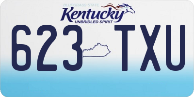 KY license plate 623TXU