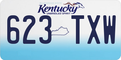 KY license plate 623TXW