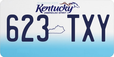 KY license plate 623TXY