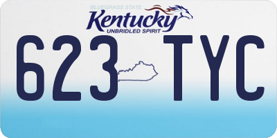 KY license plate 623TYC