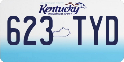 KY license plate 623TYD