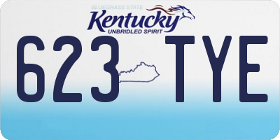 KY license plate 623TYE