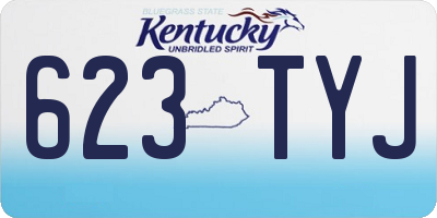 KY license plate 623TYJ