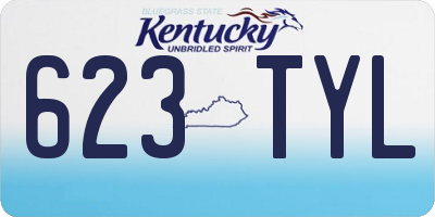 KY license plate 623TYL