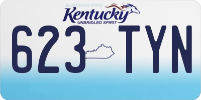 KY license plate 623TYN