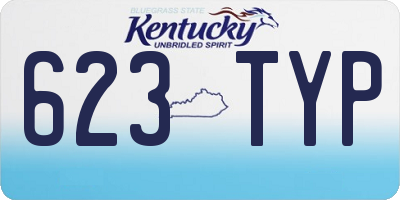 KY license plate 623TYP