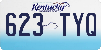 KY license plate 623TYQ