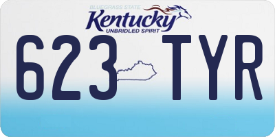 KY license plate 623TYR
