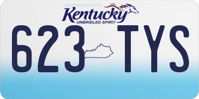 KY license plate 623TYS
