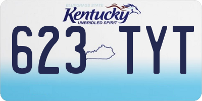 KY license plate 623TYT