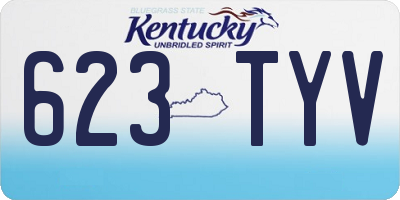 KY license plate 623TYV