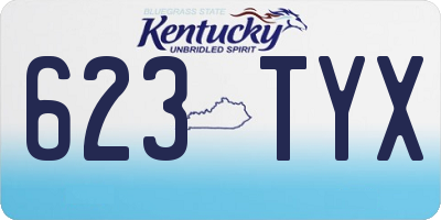 KY license plate 623TYX