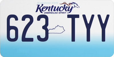 KY license plate 623TYY