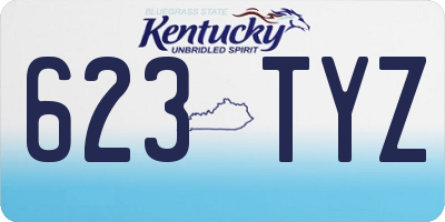 KY license plate 623TYZ