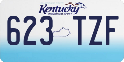 KY license plate 623TZF