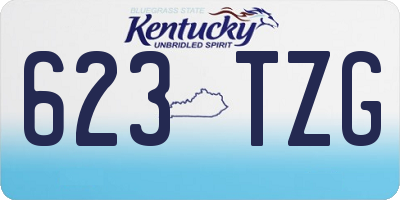 KY license plate 623TZG