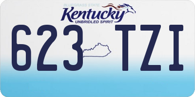 KY license plate 623TZI