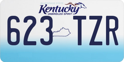 KY license plate 623TZR