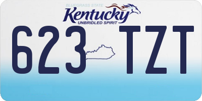 KY license plate 623TZT