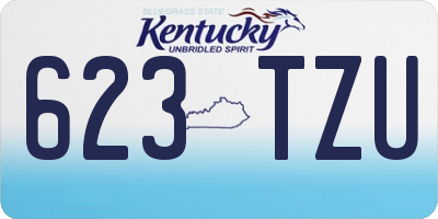 KY license plate 623TZU