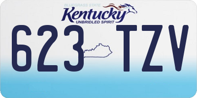 KY license plate 623TZV