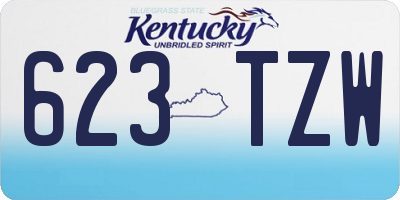 KY license plate 623TZW