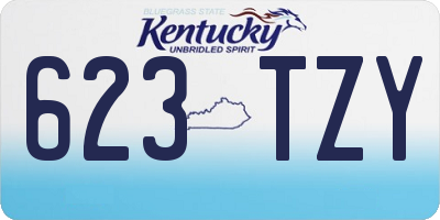 KY license plate 623TZY