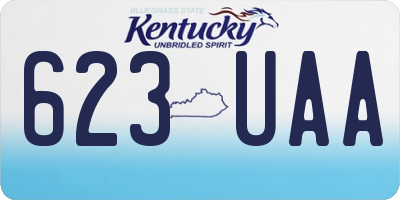 KY license plate 623UAA