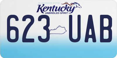 KY license plate 623UAB