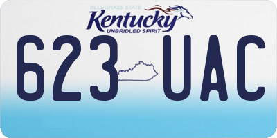 KY license plate 623UAC