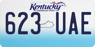 KY license plate 623UAE