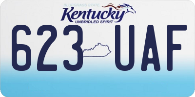 KY license plate 623UAF