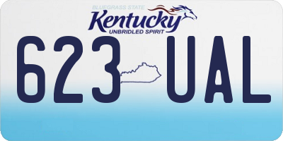 KY license plate 623UAL