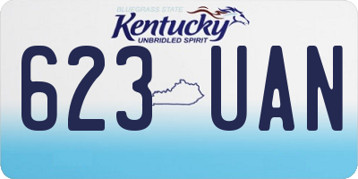 KY license plate 623UAN
