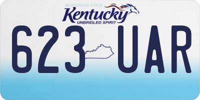 KY license plate 623UAR