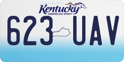 KY license plate 623UAV