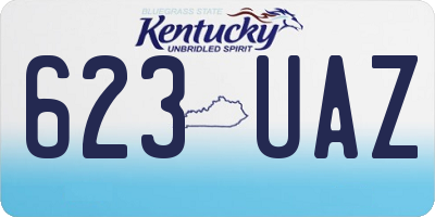 KY license plate 623UAZ
